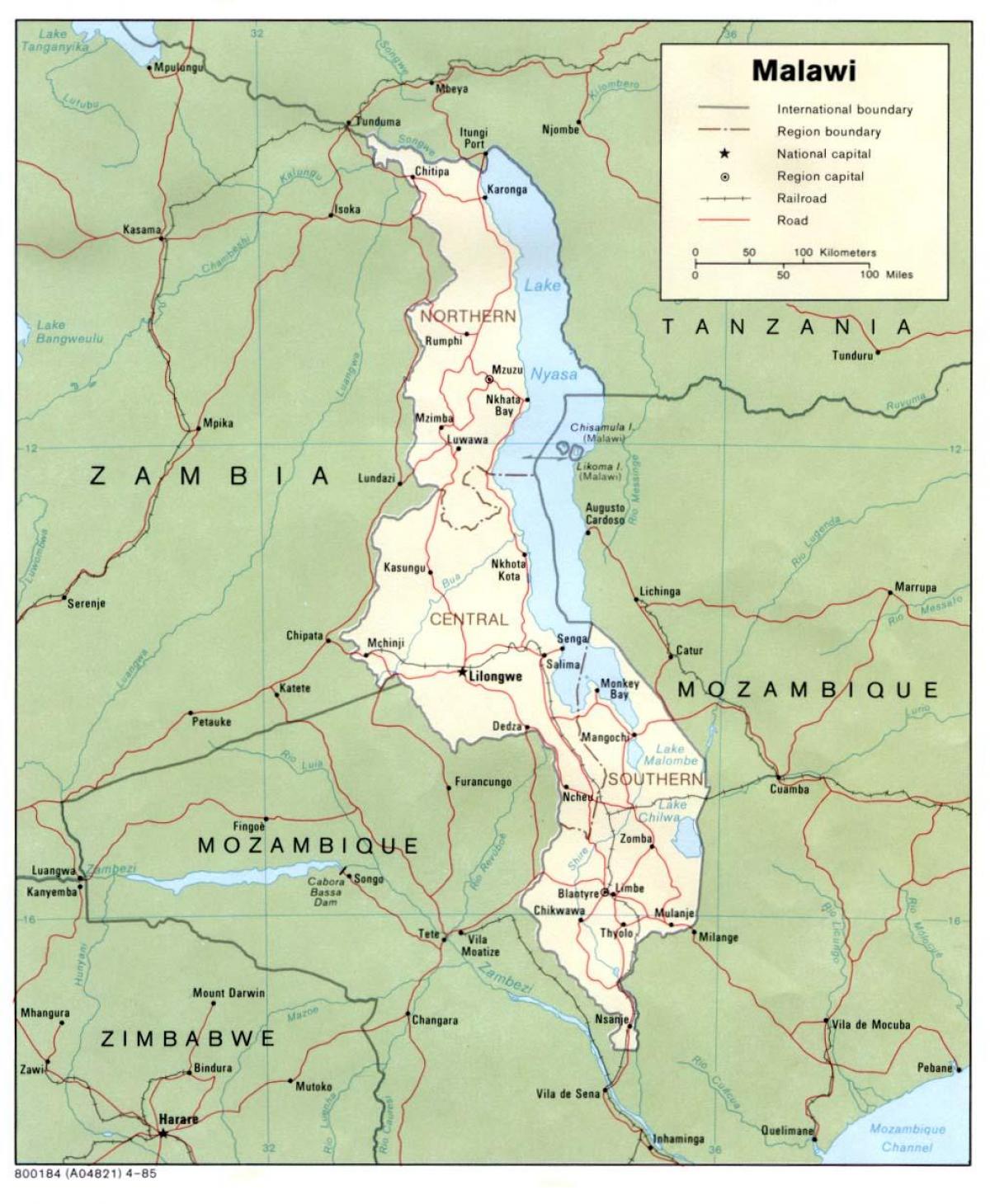 Malawian газрын зураг