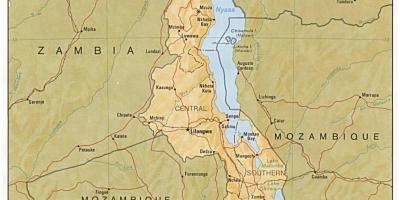 Нуурын Малави газрын зураг дээр